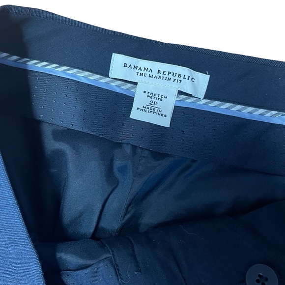 Banana Republic Martin Fit Stretch Suit Pant in Navy - Size 2 Petite - Picture 3 of 11